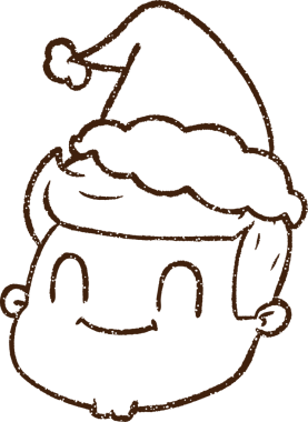 Bir insan tarafından çizilmiş Noel Adamı Kömürü