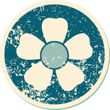 Bir insan tarafından çizilmiş bir çiçeğin sembolik dövmesi.