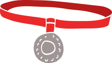 Bir insan tarafından çizilmiş karalama köpek tasması.