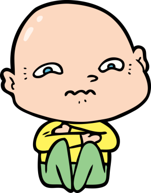 bir insan tarafından çizilmiş sinirli bir adam.