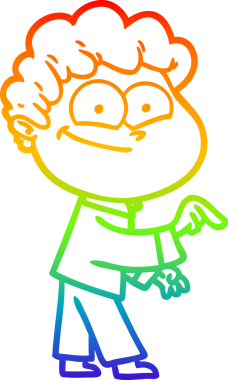 Bir insan tarafından çizilmiş mutlu bir adamın çizgi çizimi.