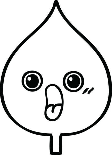 Bir insan tarafından çizilmiş dışavurumsal yaprağın çizgi çizimi