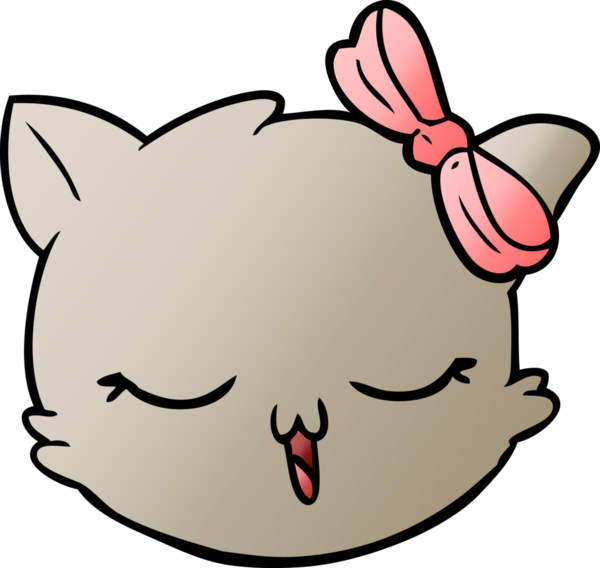 bir insan tarafından çizilmiş kedi yüzü.