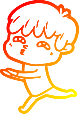 Bir insan tarafından çizilmiş, karikatür meraklısı bir adamın sıcak çizgi çizimi