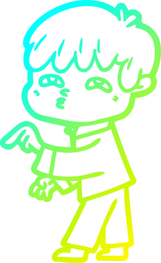 Bir insan tarafından çizilmiş soğuk gradyan çizgi çizimi.