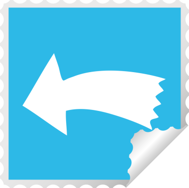 Bir insan tarafından çizilmiş kare soyulmuş tuhaf çizgi film oku.