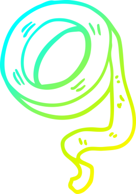 Bir insan tarafından çizilmiş bir çizgi filmin soğuk gradyan çizgisi.