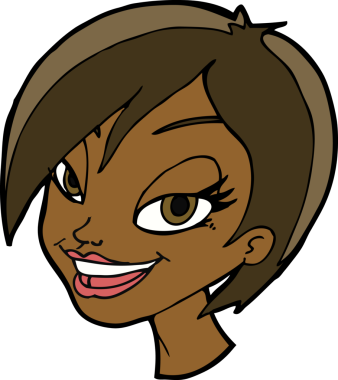 Bir insan tarafından çizilmiş güzel kadın yüzü.