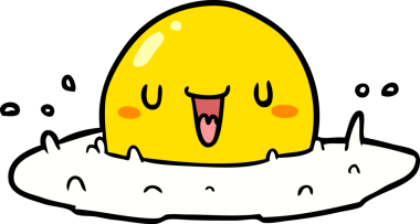 Bir insan tarafından çizilmiş mutlu yumurta çizgi filmi.