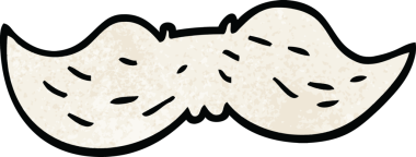 Bir insan tarafından çizilmiş karikatür adam bıyığı.