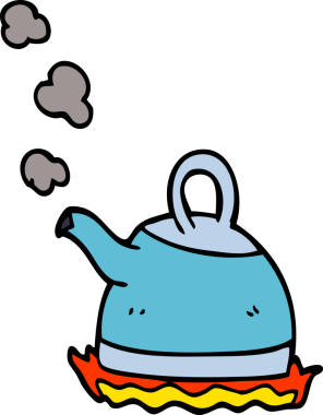 Bir insan tarafından çizilmiş karikatür kazanı.