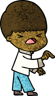 Çizgi film bir insan tarafından çizilmiş stresli adam