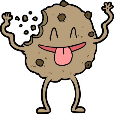 bir insan tarafından çizilmiş karikatür kurabiyesi