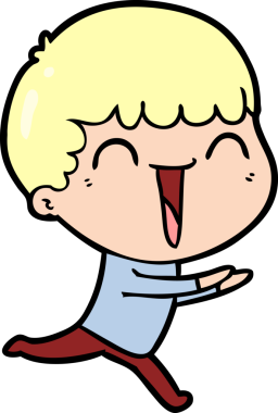 Bir insan tarafından çizilmiş mutlu bir adam.