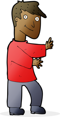 Bir insan tarafından çizilmiş mutlu bir adam.