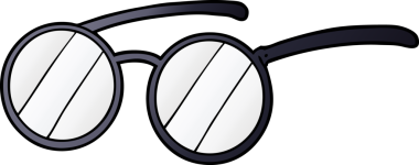 bir insan tarafından çizilmiş karikatür gözlüğü