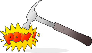 Bir insan tarafından çizilmiş serbest çizim çekiç.