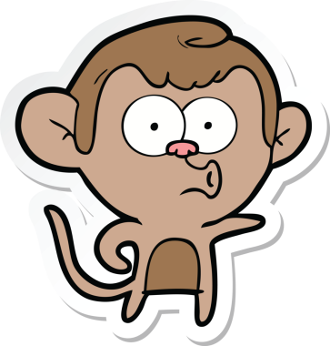 Bir insan tarafından çizilmiş çizgi film etiketi.