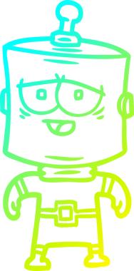 Bir insan tarafından çizilmiş soğuk gradyan robot çizimi