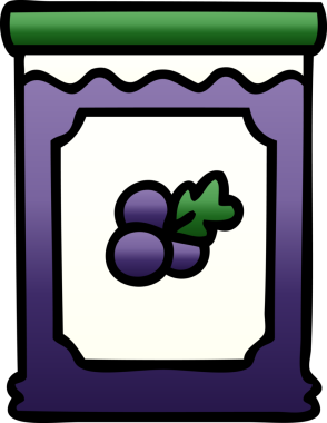 bir insan tarafından çizilmiş yaban mersini reçeli.