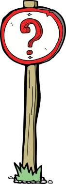 Bir insan tarafından çizilmiş soru işareti.