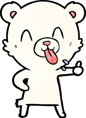 Bir insan tarafından çizilmiş kutup ayısı karikatürü