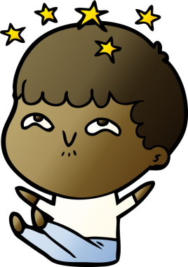 çizgi film bir insan tarafından çizilmiş hayret verici çocuk.