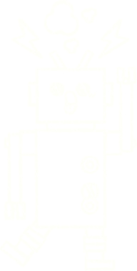 Bir insan tarafından çizilen Çılgın Robot Tebeşiri