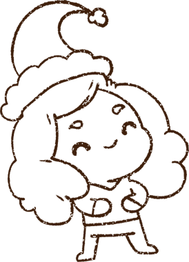 Bir insan tarafından çizilen neşeli kadın kömürü.