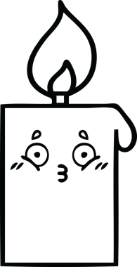 Bir insan tarafından çizilmiş mum çizimi.