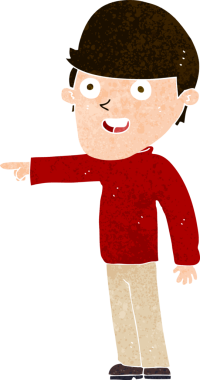 Bir insan tarafından çizilmiş çizgi filmdeki adam.