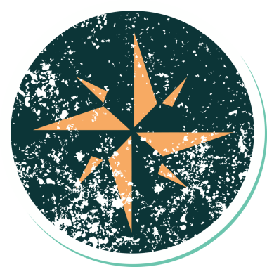 Bir insan tarafından çizilmiş bir yıldızın sembolik dövmeli görüntüsü