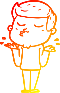 Bir insan tarafından çizilen çizgi film modelinin sıcak çizgi çizimi.