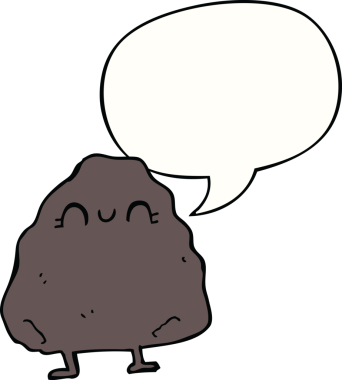 bir insan tarafından çizilmiş konuşma balonlu karikatür.