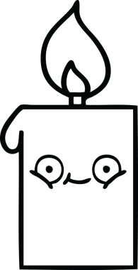 Bir insan tarafından çizilmiş mum çizimi.