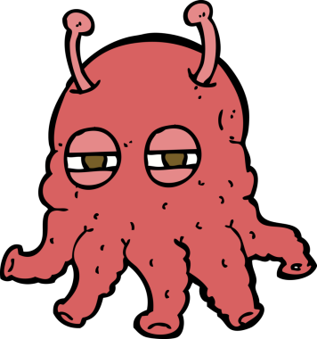 Bir insan tarafından çizilmiş uzaylı yüzü.