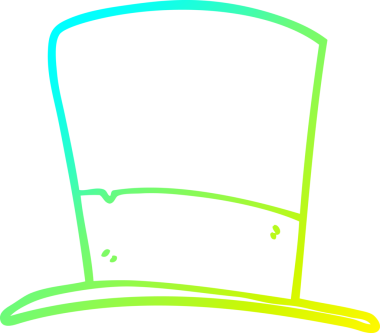 Bir insan tarafından çizilmiş bir şapkanın soğuk gradyan çizgisi.