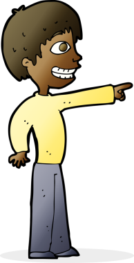 Bir insan tarafından çizilmiş sırıtan çocuk.