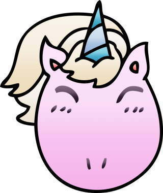 bir insan tarafından çizilmiş gölgeli tek boynuzlu at.