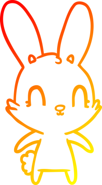 Bir insan tarafından çizilmiş sevimli bir tavşan çizimi.