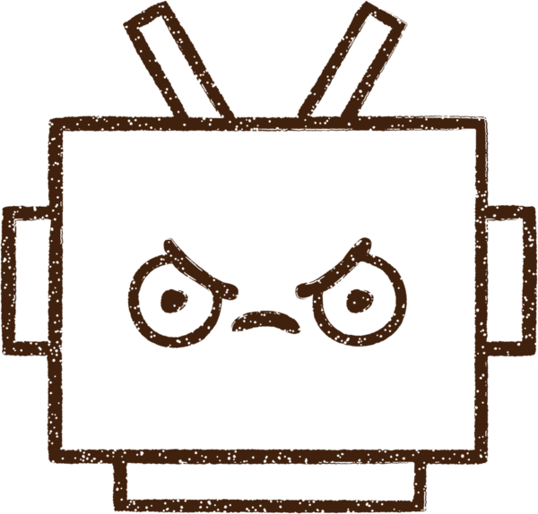 Robot Kömür Bir insan tarafından çizilmiş