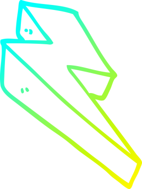 Bir insan tarafından çizilmiş bir ateş sürgüsünün soğuk eğimli çizgisi.