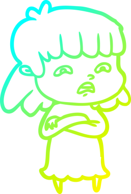 Bir insan tarafından çizilmiş endişeli bir karikatür çizimi.