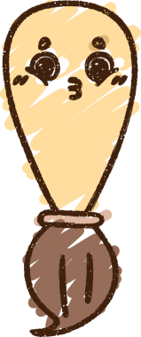 Bir insan tarafından çizilmiş Boya Fırçası Tebeşiri