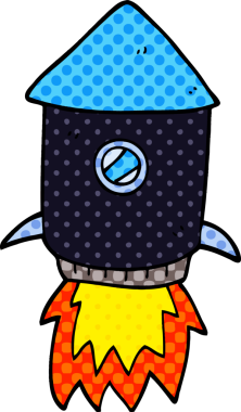 bir insan tarafından çizilmiş karalama uzay roketi