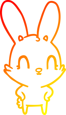 Bir insan tarafından çizilmiş sevimli bir tavşan çizimi.