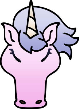 bir insan tarafından çizilmiş gölgeli tek boynuzlu at.