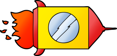 bir insan tarafından çizilmiş uzay roketi