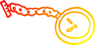 Bir insan tarafından çizilmiş çizgi film cep saati çizimi