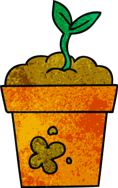 Bir insan tarafından çizilmiş garip bir çizgi film tohumu.